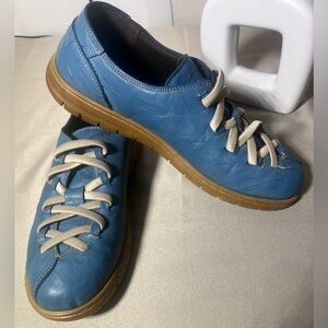 Sprint Step Blue Leather Comfort Walking Shoes Size EU 40/ 9 Casual Lace Up